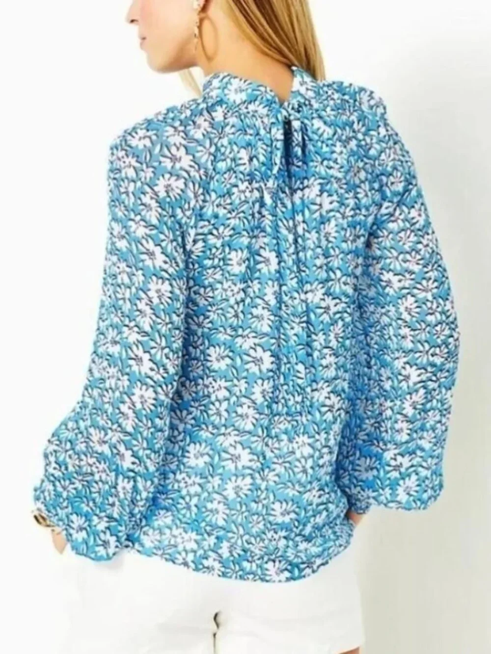 NWT Lilly Pulitzer Ellielynn Long Sleeve Palm Beach Petals Top Sz 2
